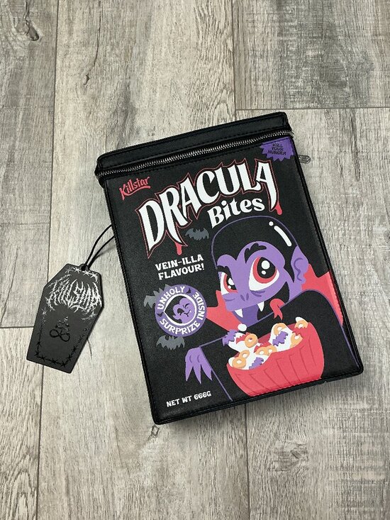 Killstar Handbags - Killstar Dracula Bites Cereal Box Convertible Backpack Crossbody Bag NWT